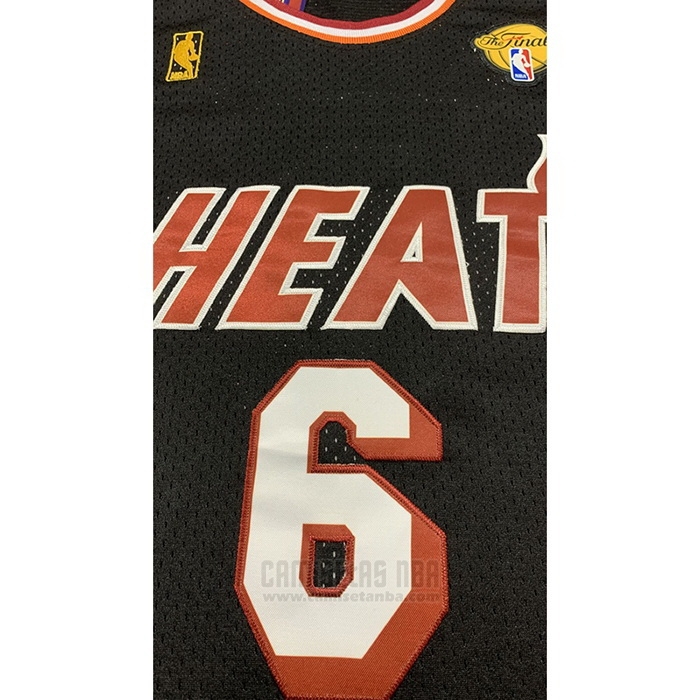 Camiseta Miami Heat LeBron James #6 Mitchell & Ness 2010-11 Negro